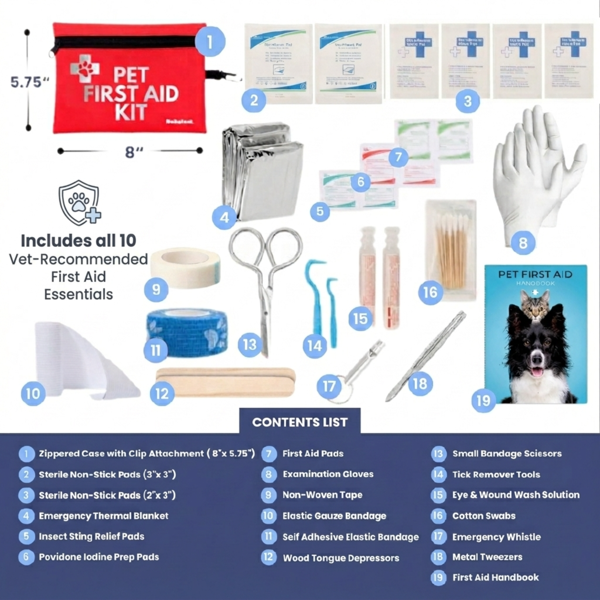 Botiquín de Primeros Auxilios Adventure — Esenciales Aprobados por Veterinarios